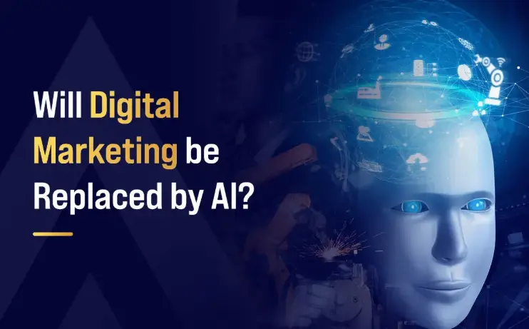 Will AI Replace Digital Marketers in 2026 concept illustration